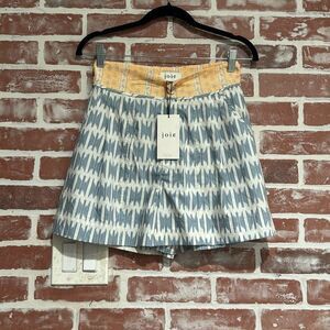 NWT Joie Womens Aileen Cotton Patterned Shorts In Multi Citadel Sz 4